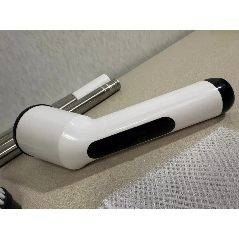 Cordless Electric Spin Scrubber Cleaning Brush White Rechargeable Multi Head Set